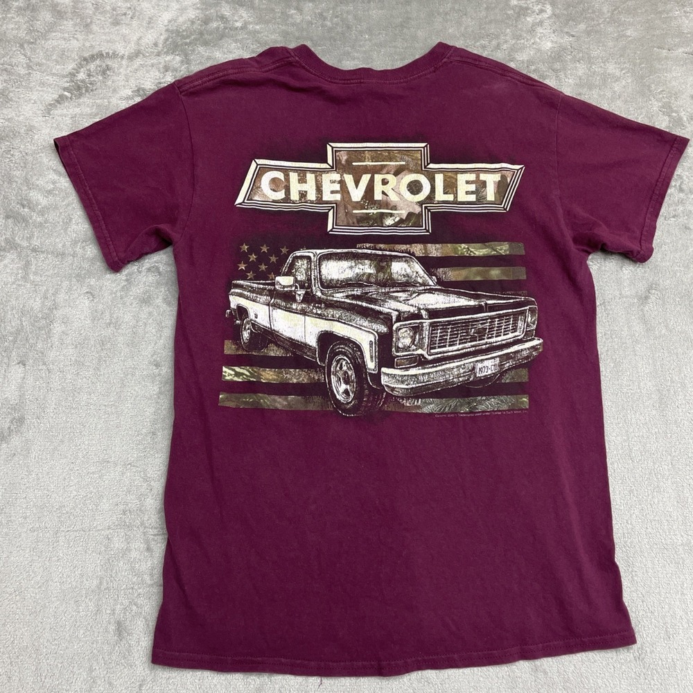Chevy C10 Truck Shirt Medium Chevrolet Pick Up Hot Rod Squarebody 73 si quema